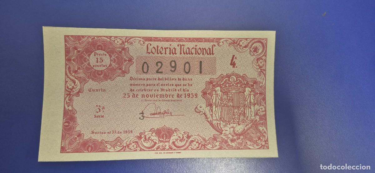 Loter&iacute;a nacional: LOTERIA NACIONAL SORTEO 33 DE 1959