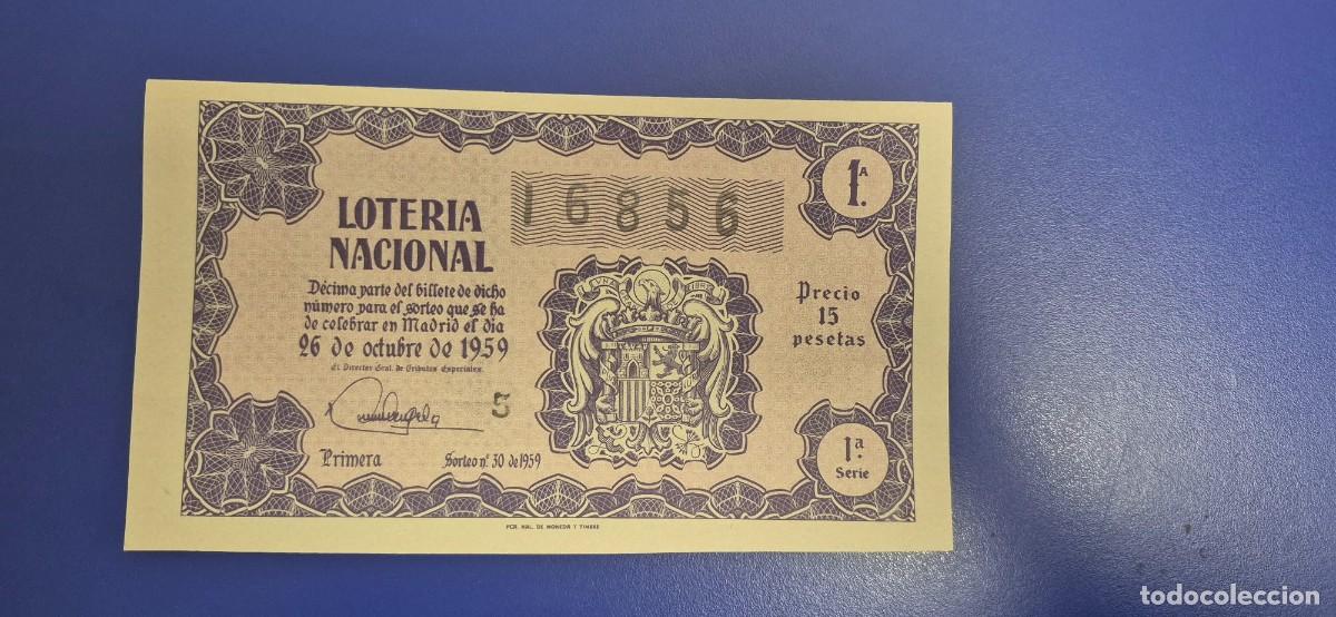 Loter&iacute;a nacional: LOTERIA NACIONAL SORTEO 30 DE 1959