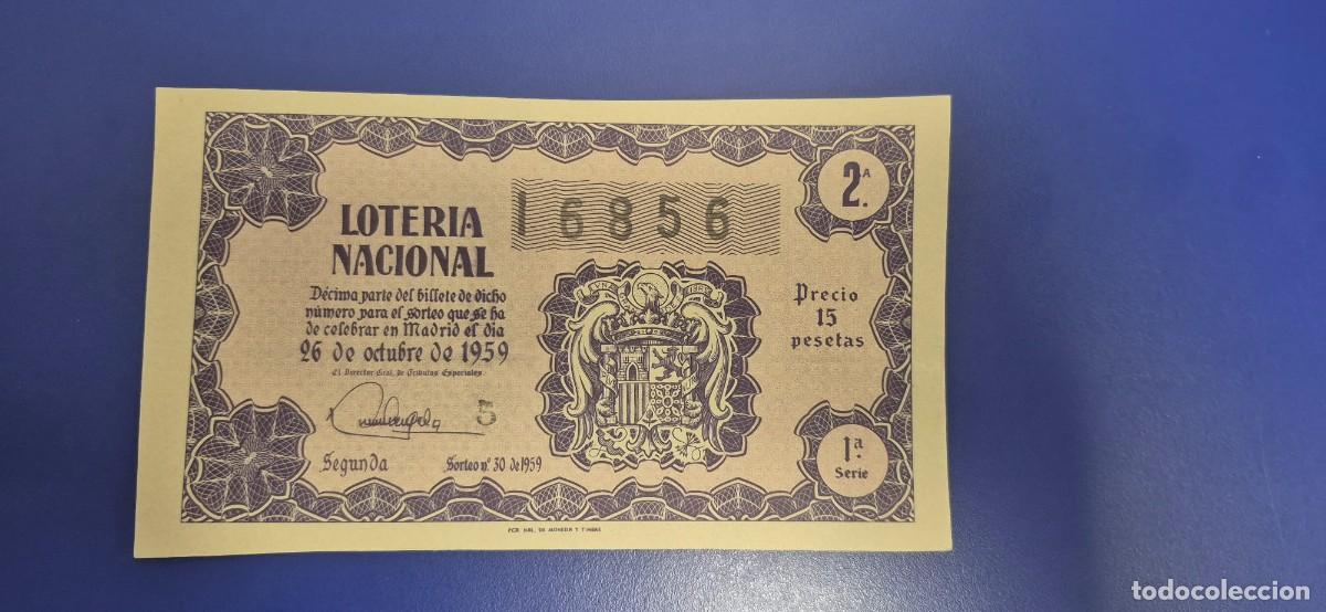 Loter&iacute;a nacional: LOTERIA NACIONAL SORTEO 30 DE 1959