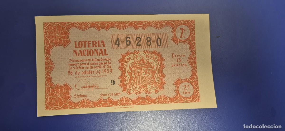 Loter&iacute;a nacional: LOTERIA NACIONAL SORTEO 30 DE 1959