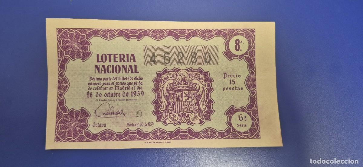 Loter&iacute;a nacional: LOTERIA NACIONAL SORTEO 30 DE 1959