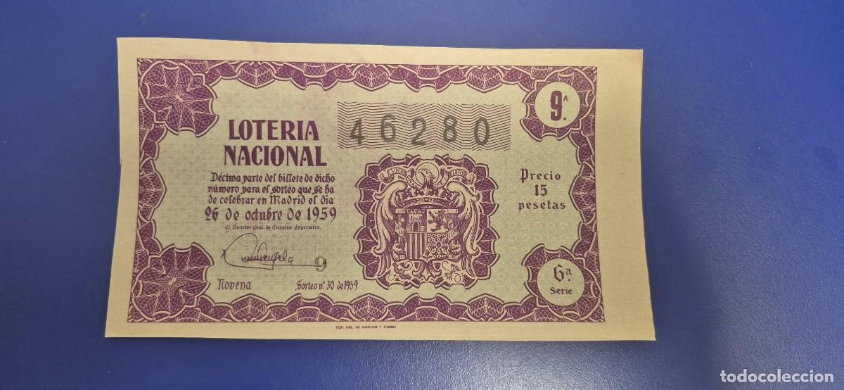 Loter&iacute;a nacional: LOTERIA NACIONAL SORTEO 30 DE 1959
