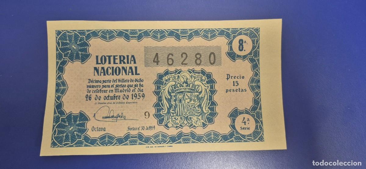 Loter&iacute;a nacional: LOTERIA NACIONAL SORTEO 30 DE 1959