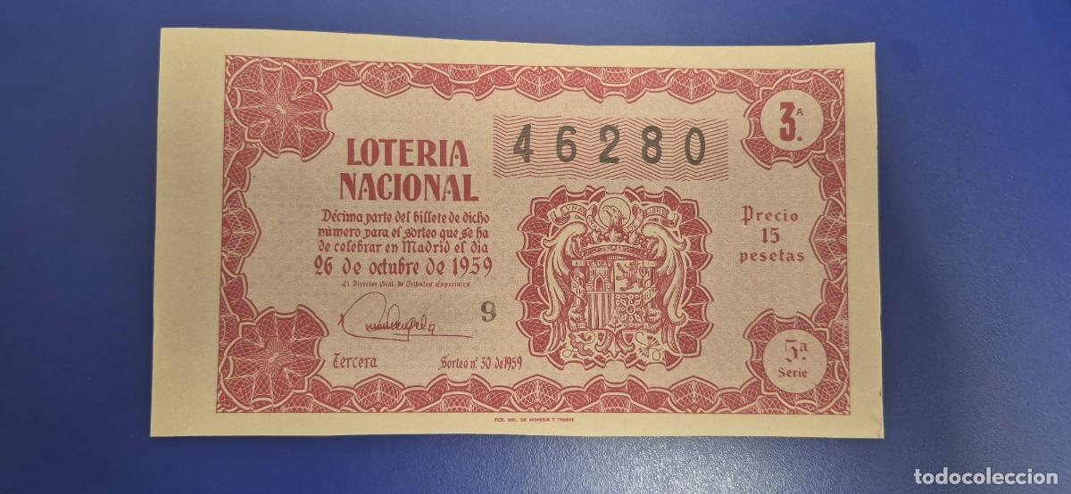 Loter&iacute;a nacional: LOTERIA NACIONAL SORTEO 30 DE 1959