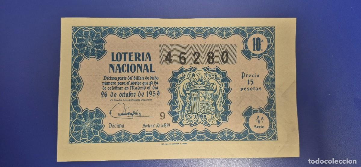 Loter&iacute;a nacional: LOTERIA NACIONAL SORTEO 30 DE 1959