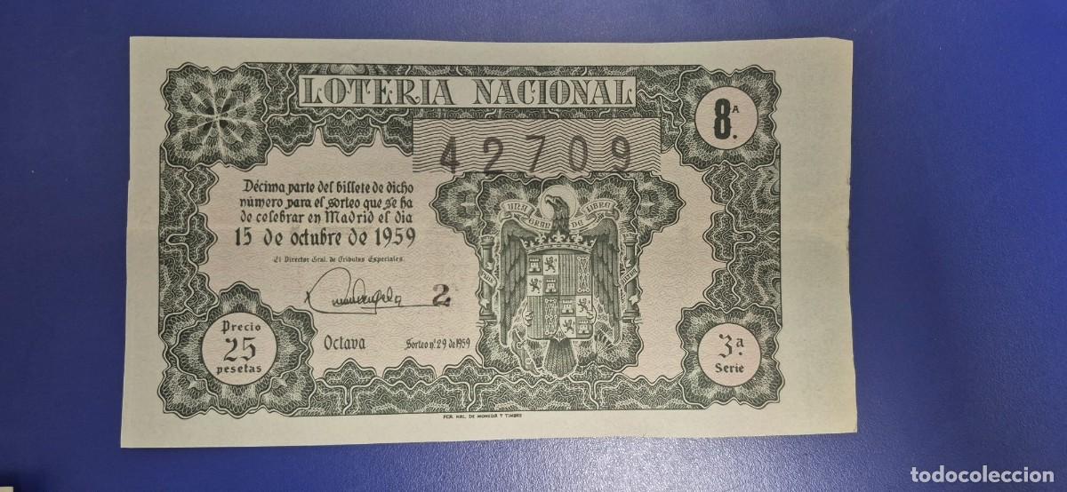 Loter&iacute;a nacional: LOTERIA NACIONAL SORTEO 29 DE 1959