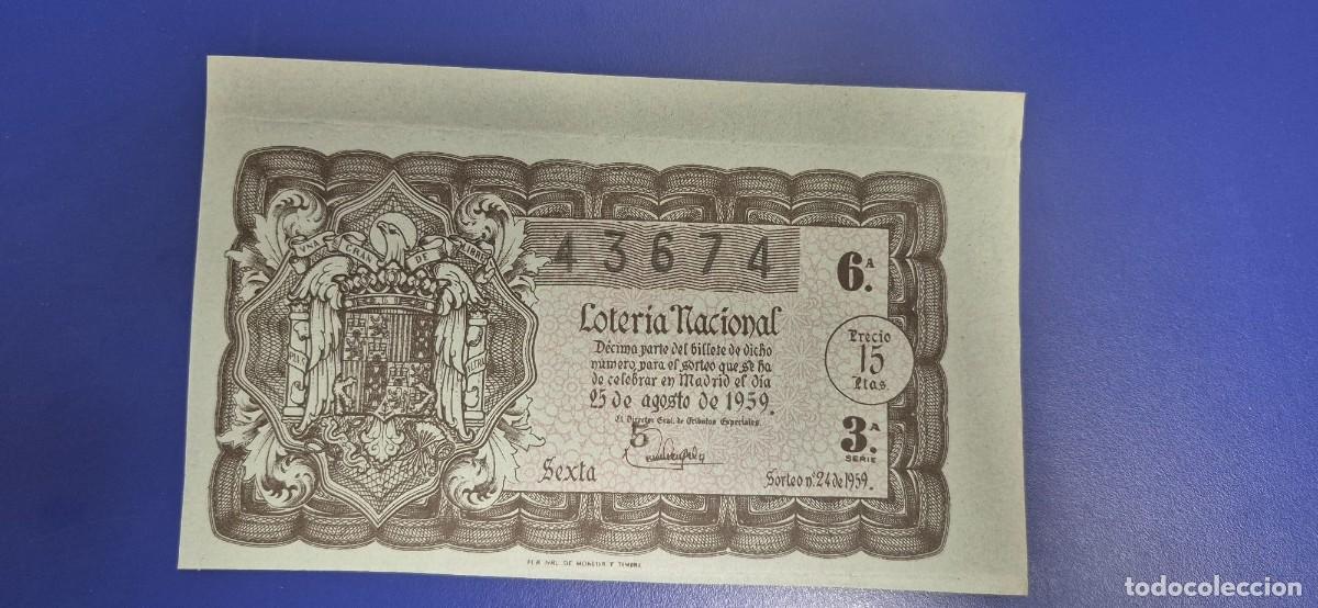 Loter&iacute;a nacional: LOTERIA NACIONAL SORTEO 24 DE 1959