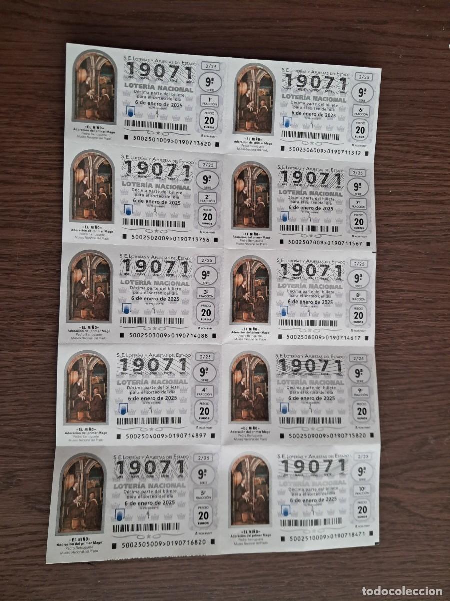 Loter&iacute;a nacional: billete completo loter&iacute;a nacional de dia 06-01-25, extra del ni&ntilde;o, sorteo 2/25.