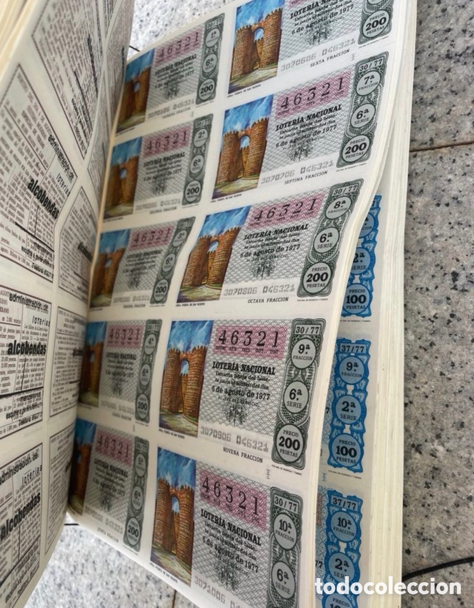 Loter&iacute;a nacional: Loter&iacute;a nacional a&ntilde;os 70 sin cortar