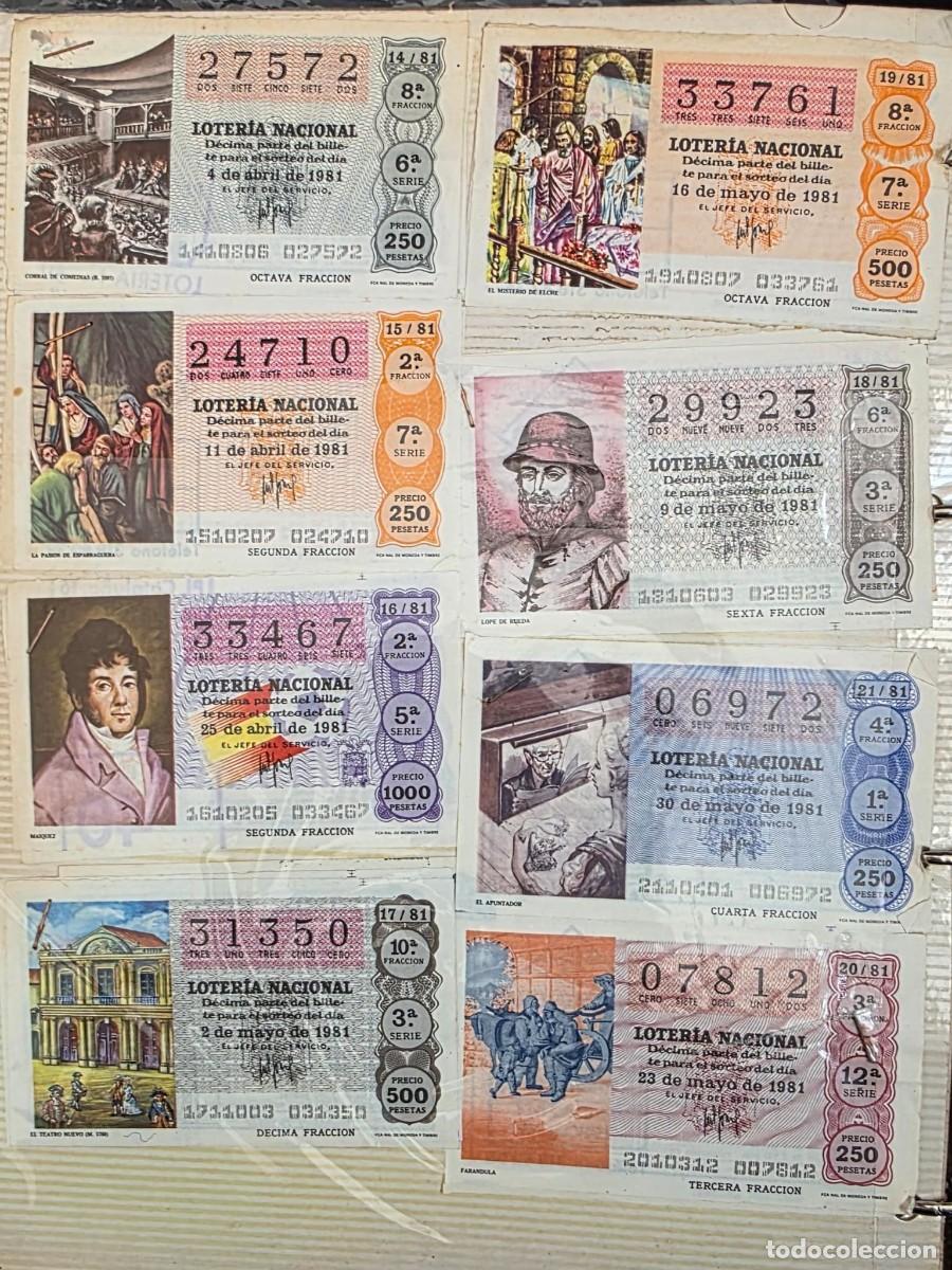 Loter&iacute;a nacional: Lote 8 D&eacute;cimos Loter&iacute;a Nacional Espa&ntilde;a 1981 | Teatro, Arte e Historia | Colecci&oacute;n Original Vintage