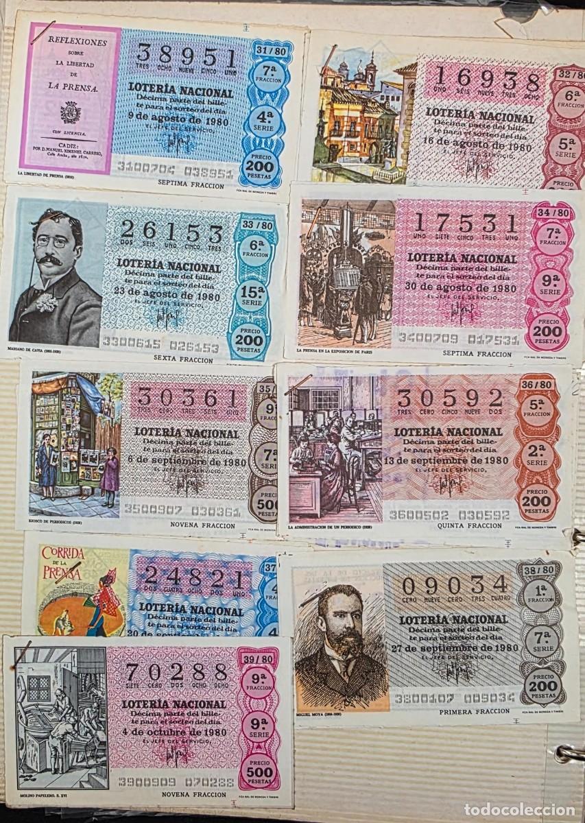 Loter&iacute;a nacional: Lote 10 D&eacute;cimos Loter&iacute;a Nacional Espa&ntilde;a 1980 | Serie La Prensa | Originales para Coleccionistas