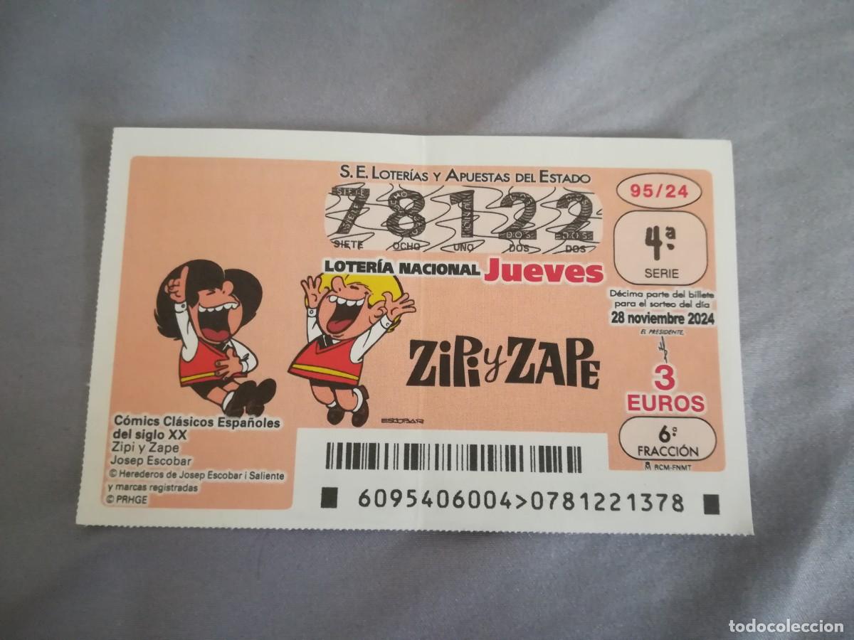Loter&iacute;a nacional: Decimo loteria nacional 2024 zipi y zape comics clasicos