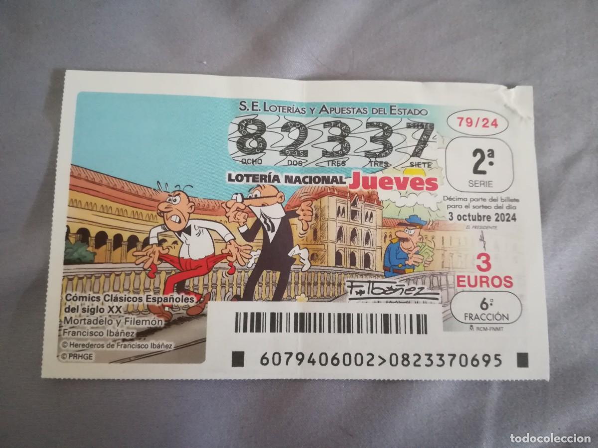 Loter&iacute;a nacional: Decimo loteria nacional 2024 mortadelo y filemon comics clasicos