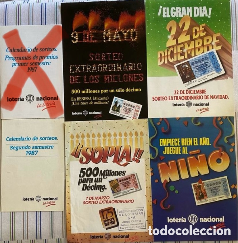 Nationale spanische Lotterie: Carteles de loter&iacute;a del a&ntilde;o 1987