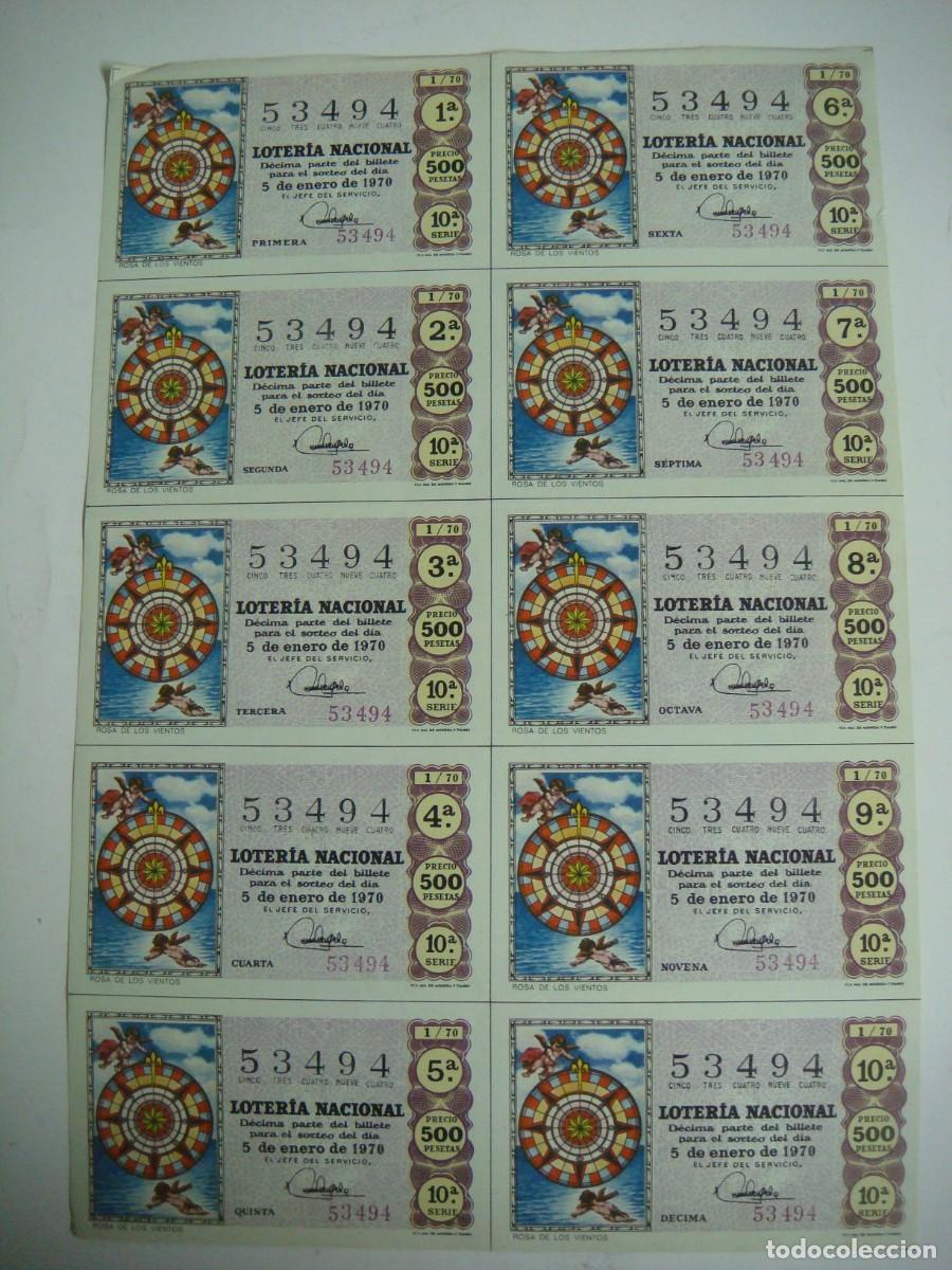 Loter&iacute;a nacional: BILLETE DE LOTERIA NACIONAL A&Ntilde;O 1970 SORTEO N&ordm; 1-CAR-N&ordm;-5