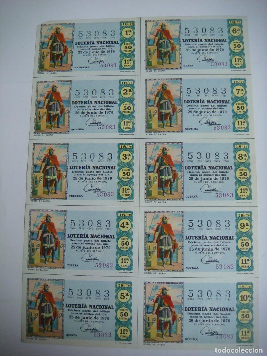 Loter&iacute;a nacional: BILLETE DE LOTERIA NACIONAL A&Ntilde;O 1970 SORTEO N&ordm; 18-CAR-N&ordm;-5