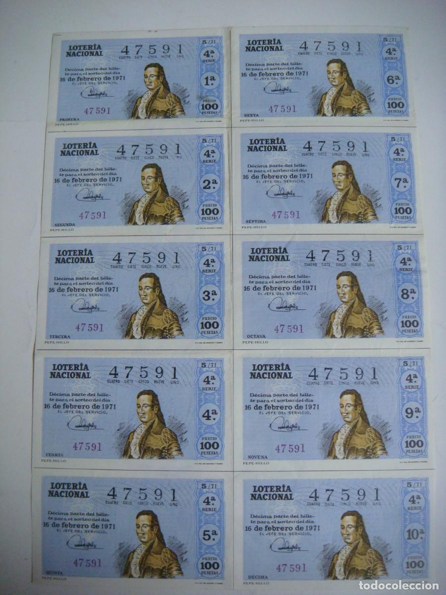 Loter&iacute;a nacional: BILLETE DE LOTERIA NACIONAL A&Ntilde;O 1971 SORTEO N&ordm; 5-CAR-N&ordm;-5