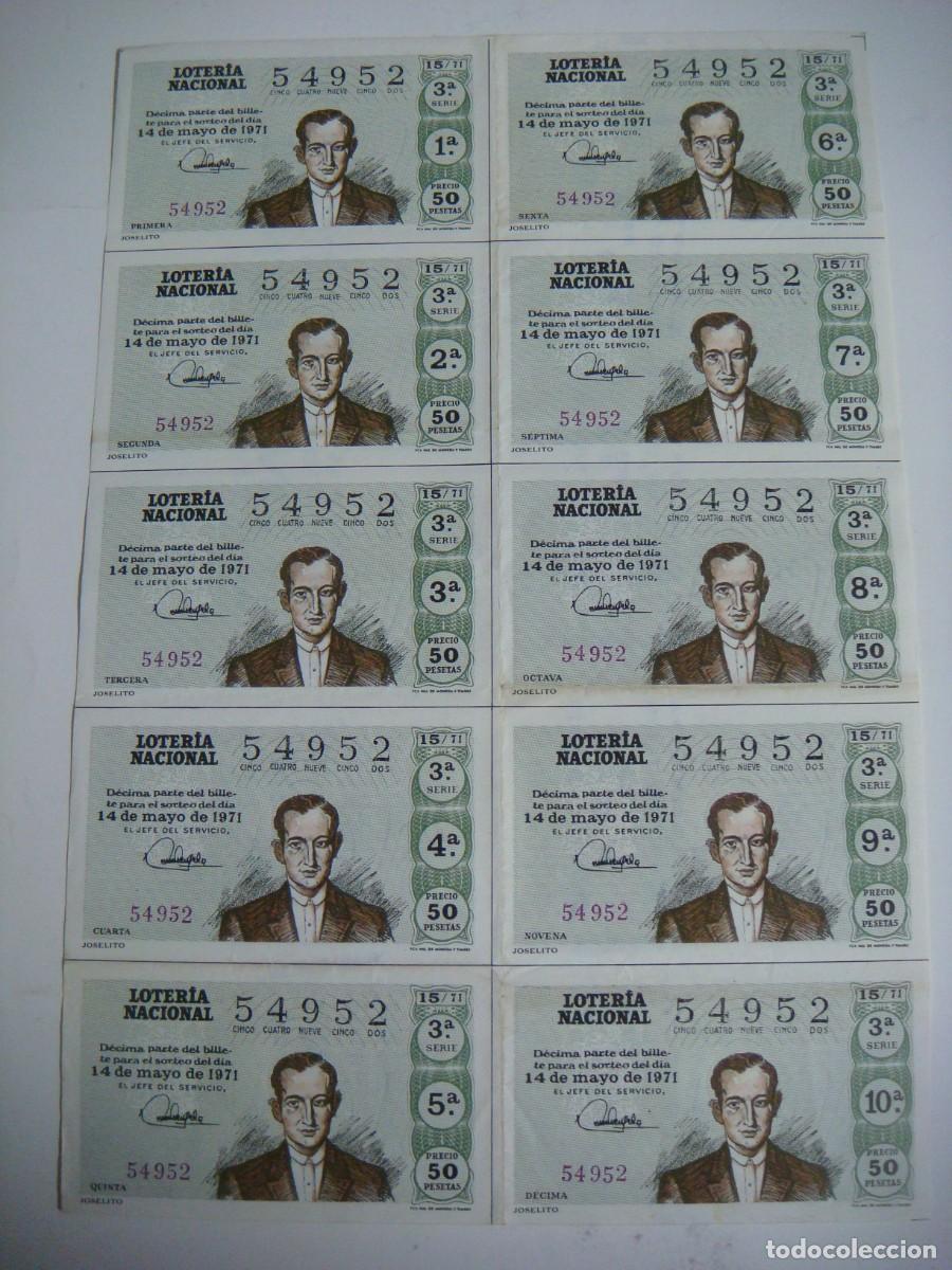 Loter&iacute;a nacional: BILLETE DE LOTERIA NACIONAL A&Ntilde;O 1971 SORTEO N&ordm;-15-CAR-N&ordm;-5
