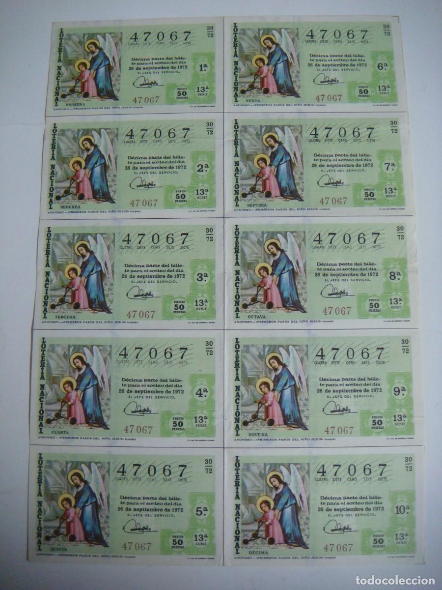 Loter&iacute;a nacional: BILLETE DE LOTERIA NACIONAL A&Ntilde;O 1972 SORTEO N&ordm;-30-CAR-N&ordm;-5