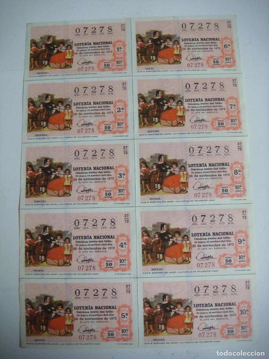 Loter&iacute;a nacional: BILLETE DE LOTERIA NACIONAL A&Ntilde;O 1972 SORTEO N&ordm;-37-CAR-N&ordm;-5