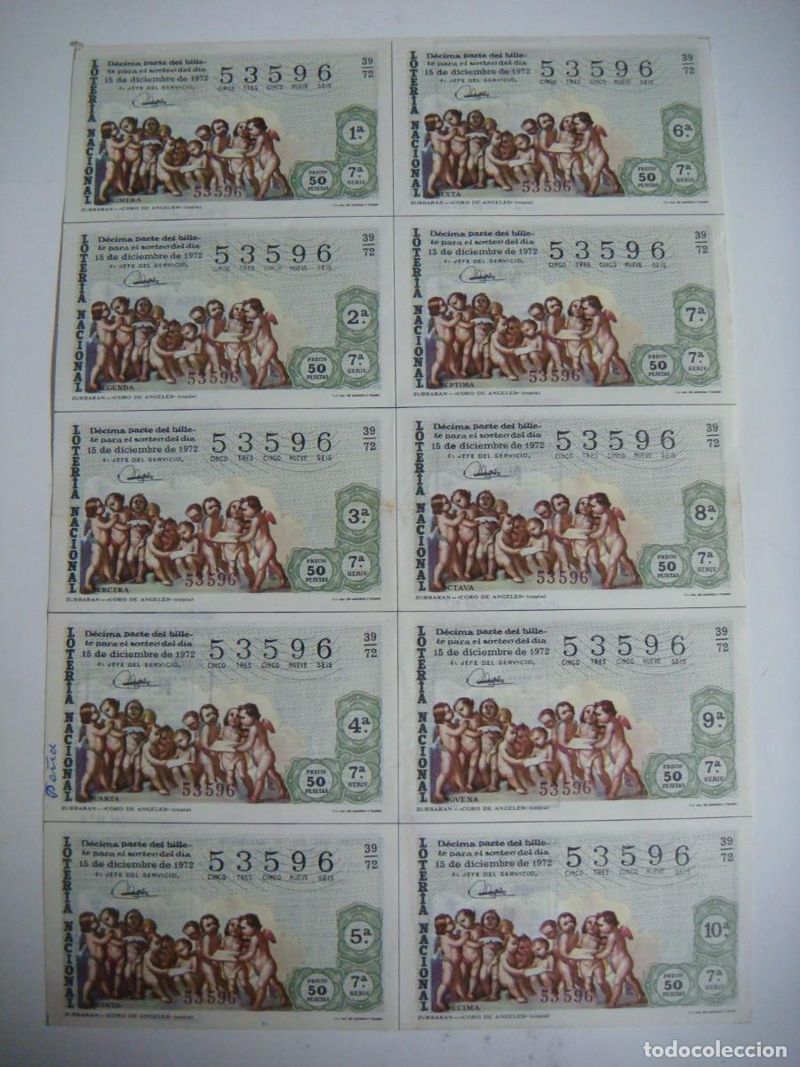Loter&iacute;a nacional: BILLETE DE LOTERIA NACIONAL A&Ntilde;O 1972 SORTEO N&ordm;-39-CAR-N&ordm;-5