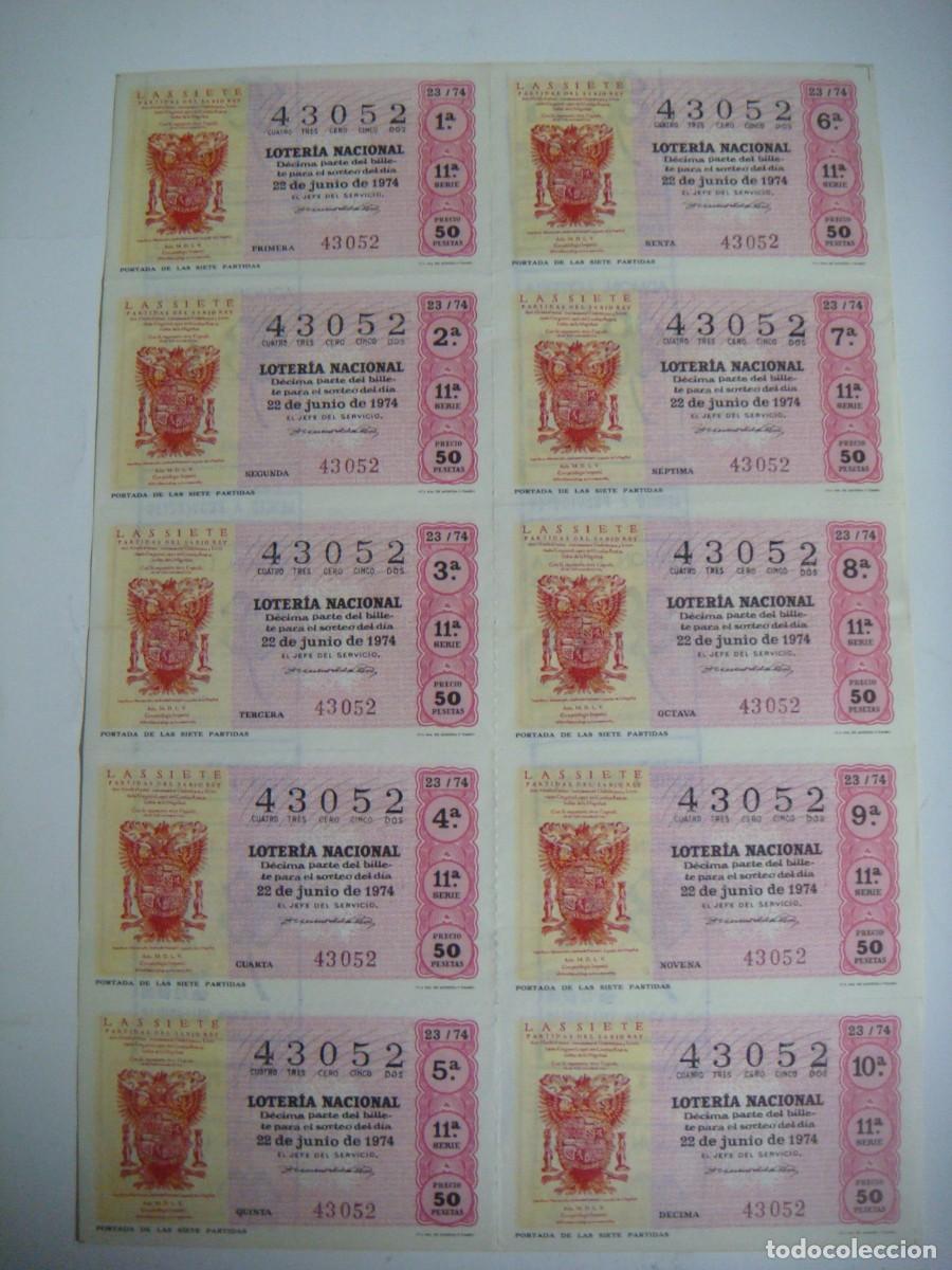 Loter&iacute;a nacional: BILLETE DE LOTERIA NACIONAL A&Ntilde;O 1974 SORTEO N&ordm;-23-CAR-N&ordm;-5