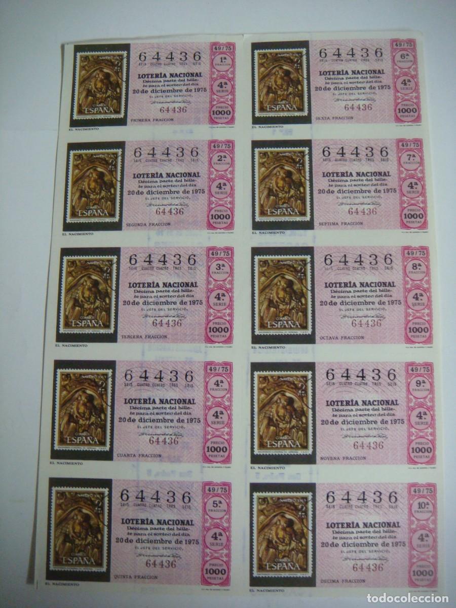 Loter&iacute;a nacional: BILLETE DE LOTERIA NACIONAL A&Ntilde;O 1975 SORTEO N&ordm;-49-CAR-N&ordm;-5
