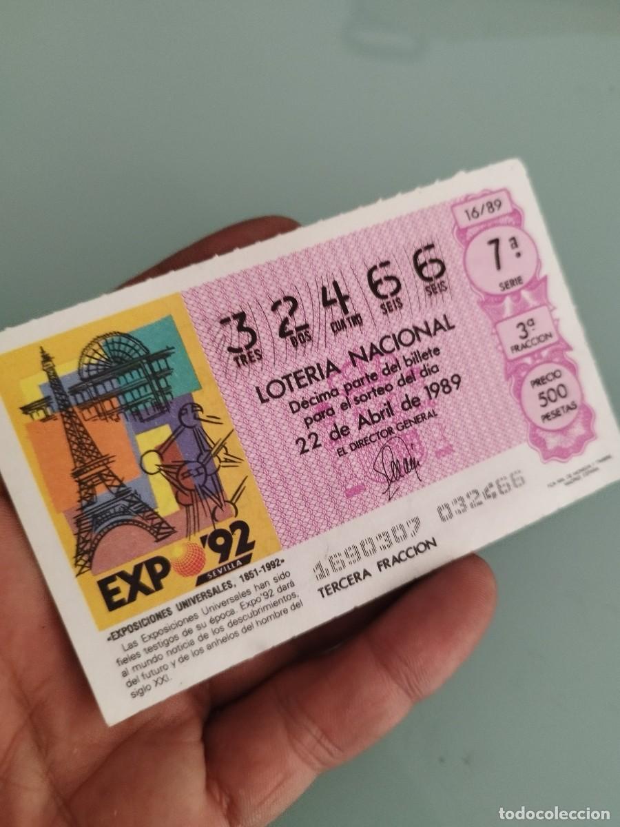 National Spanish Lottery: LOTERIA NACIONAL - REPLICA - 53904 - 22-04-1989 - EXPOSICIONES UNIVERSALES - 1851-1992