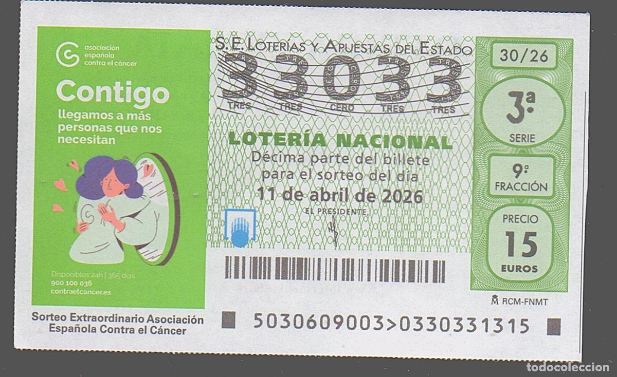 Loter&iacute;a nacional: LOTER&Iacute;A NACIONAL DEL SABADO - N&Uacute;MERO CAPIC&Uacute;A - SORTEO 30/26 -