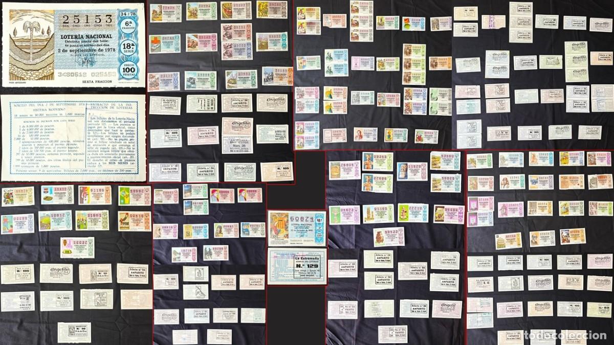 Loter&iacute;a nacional: Lote 174 D&eacute;cimos Loter&iacute;a Nacional 1978-2012