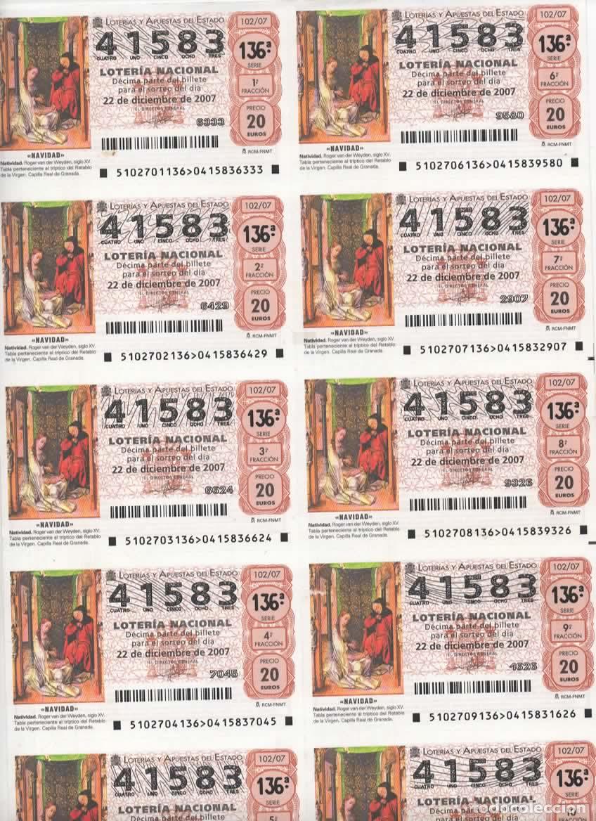 Loter&iacute;a nacional: LOTER&Iacute;A NACIONAL DEL SABADO - BILLETE DEL SORTEO 102 DEL 2007- EN PERFECTO ESTADO -