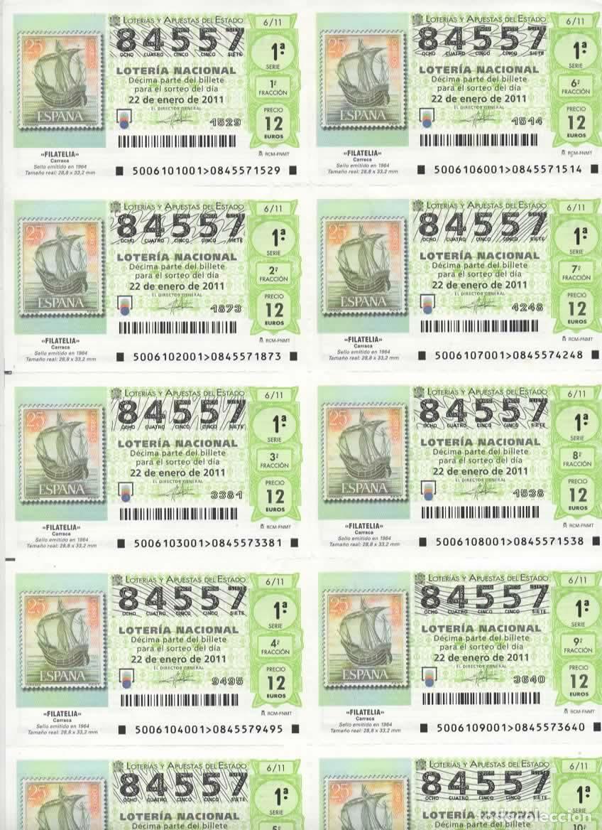 Loter&iacute;a nacional: LOTER&Iacute;A NACIONAL DEL SABADO - BILLETE DEL SORTEO 6 DEL 2011- EN PERFECTO ESTADO -