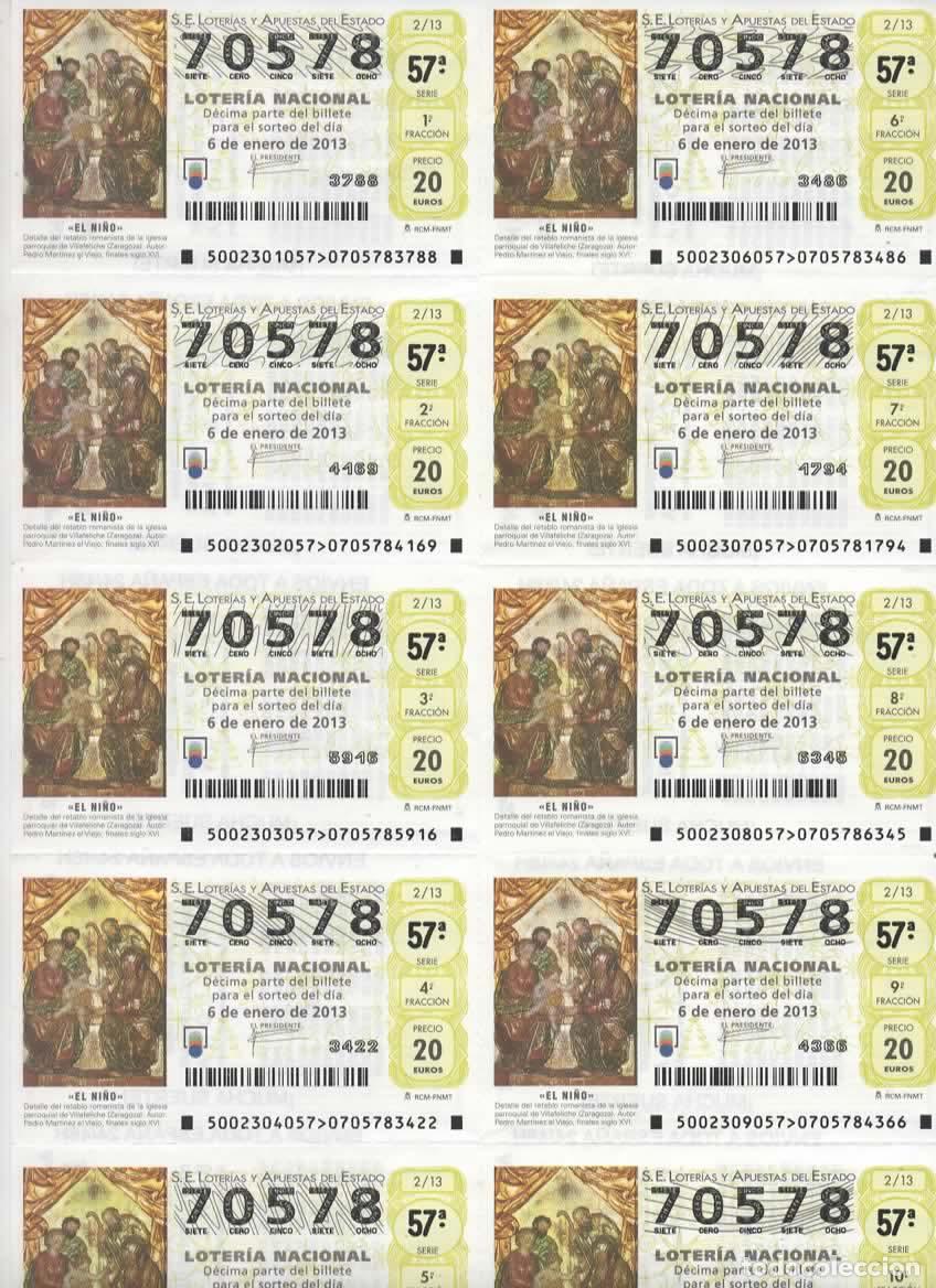 Loter&iacute;a nacional: LOTER&Iacute;A NACIONAL DEL SABADO - BILLETE DEL SORTEO 2 DEL 2013- EN PERFECTO ESTADO -