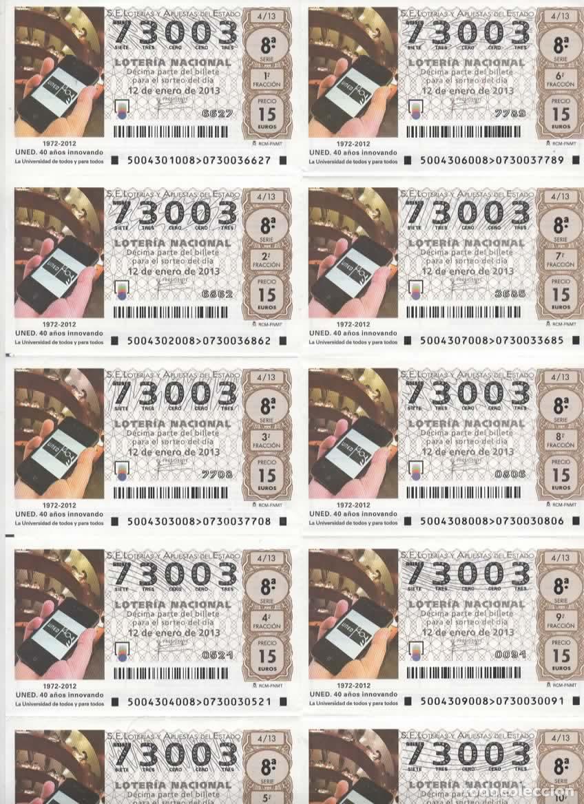 Loter&iacute;a nacional: LOTER&Iacute;A NACIONAL DEL SABADO - BILLETE DEL SORTEO 4 DEL 2013- EN PERFECTO ESTADO -