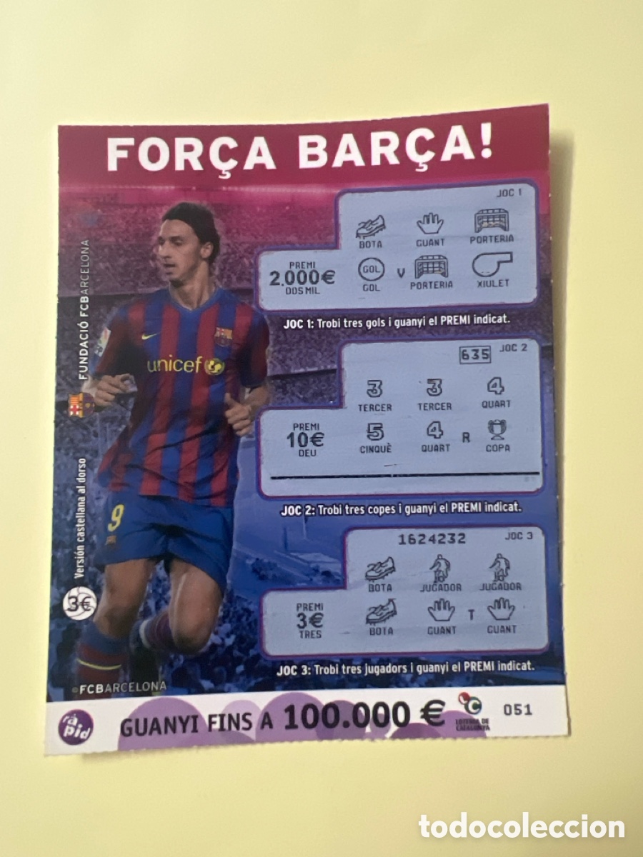 Loter&iacute;a nacional: A380. LOTERIA CATALUNYA LOTO RAPID FOR&Ccedil;A BAR&Ccedil;A IBRAHINOVIC