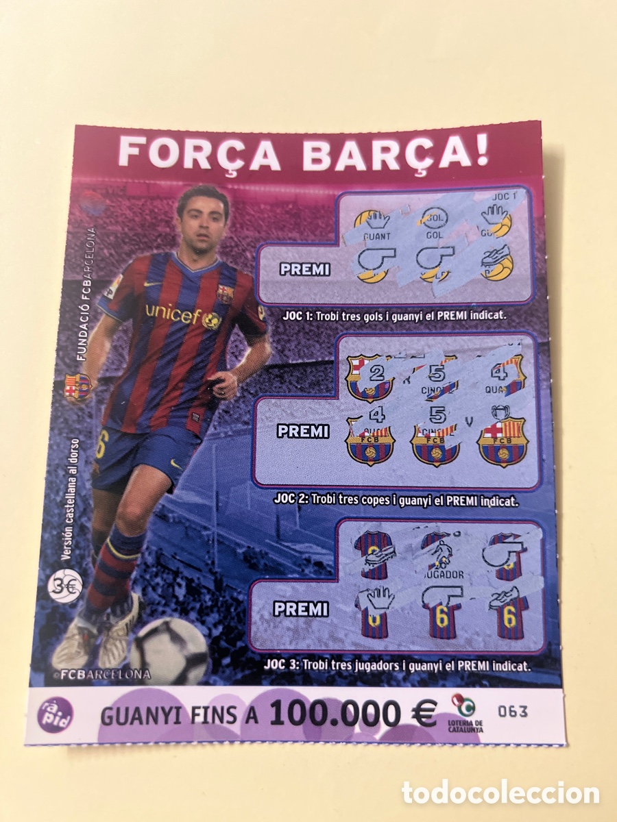 Loter&iacute;a nacional: A380. LOTERIA CATALUNYA LOTO RAPID FOR&Ccedil;A BAR&Ccedil;A XAVI