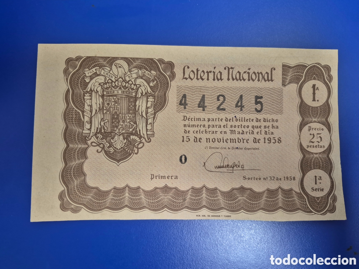 Loter&iacute;a nacional: LOTERIA NACIONAL SORTEO 32 DE 1958