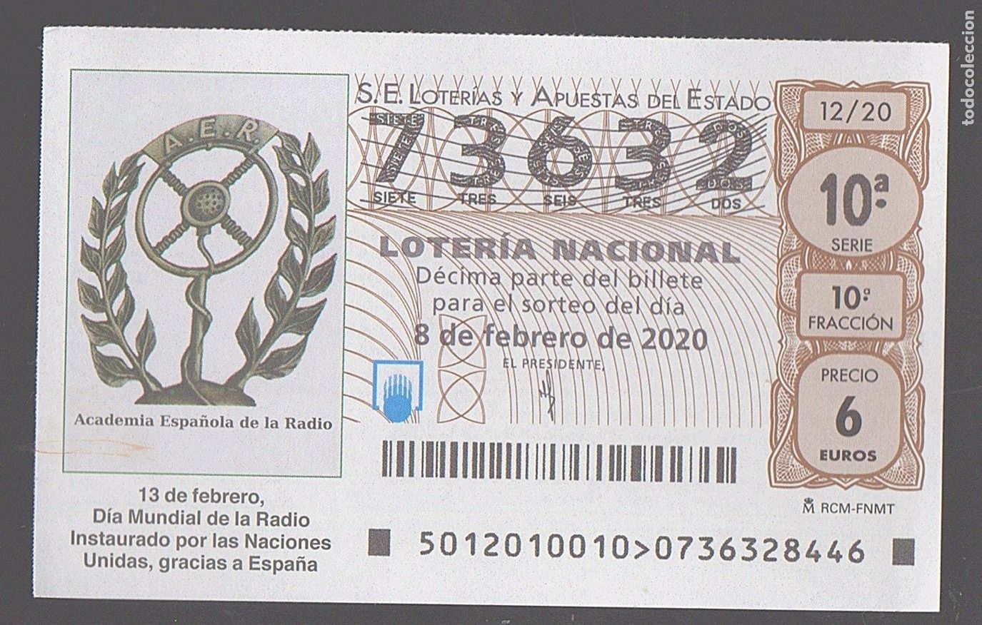 Loter&iacute;a nacional: LOTER&Iacute;A NACIONAL DEL SABADO - SORTEO 12 DEL 2020 - ACADEMIA ESPA&Ntilde;OLA DE LA RADIO -