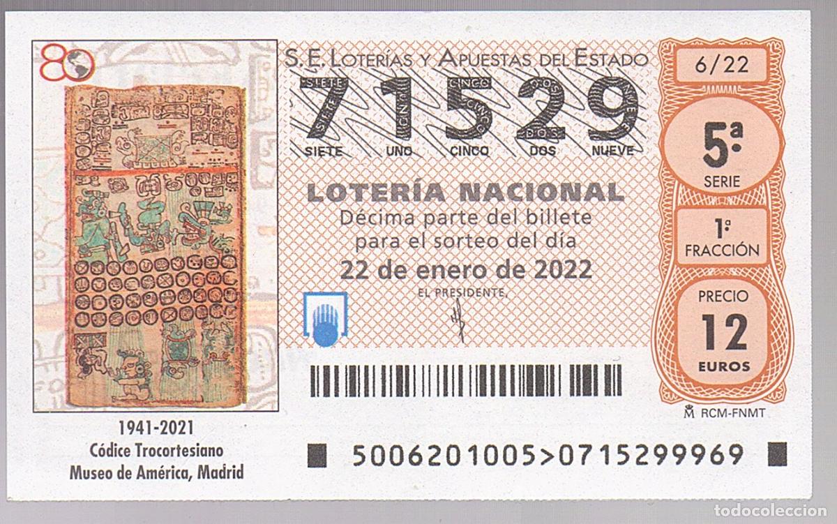 Loter&iacute;a nacional: LOTER&Iacute;A NACIONAL DEL SABADO - SORTEO 6 DEL 2022 - CODICE TROCORTESIANO, MUSEO DE AMERICA, MADRID -
