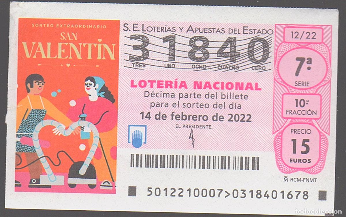 Loter&iacute;a nacional: LOTER&Iacute;A NACIONAL DEL SABADO - SORTEO 12 DEL 2022 - DIA DE SAN VALENTIN -