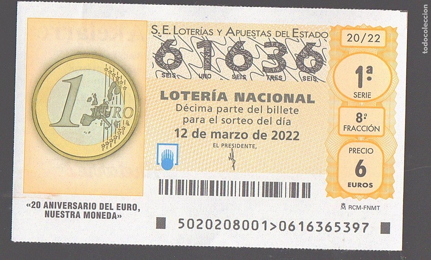 Loter&iacute;a nacional: LOTER&Iacute;A NACIONAL DEL SABADO - SORTEO 20 DEL 2022 - 20 ANIVERSARIO DEL EURO -