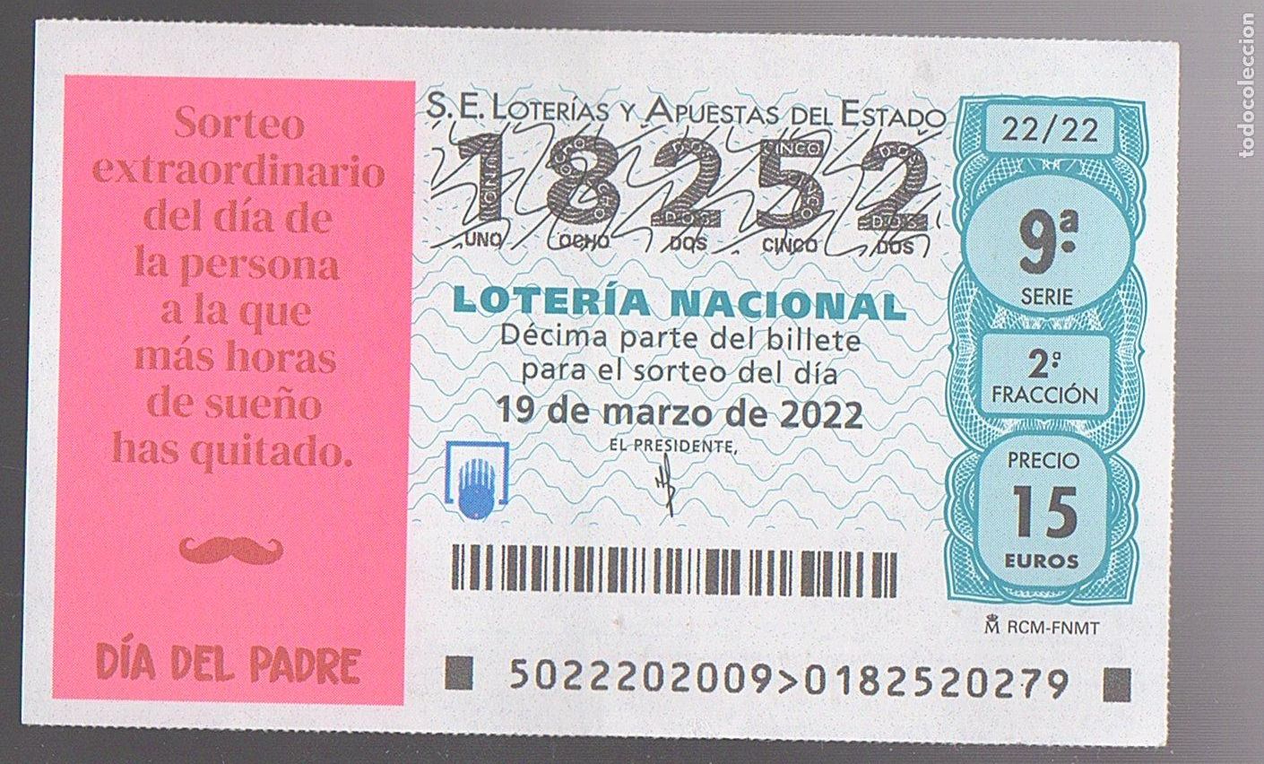 Loter&iacute;a nacional: LOTER&Iacute;A NACIONAL DEL SABADO - SORTEO 22 DEL 2022 - DIA DEL PADRE -