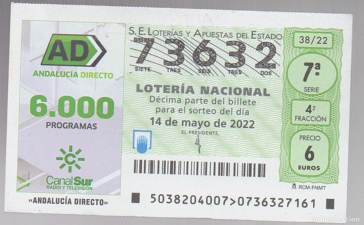 Loter&iacute;a nacional: LOTER&Iacute;A NACIONAL DEL SABADO - SORTEO 38 DEL 2022 - ANDALUCIA DIRECTO -