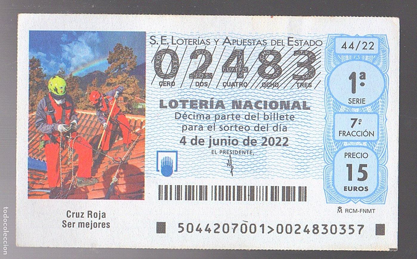 Loter&iacute;a nacional: LOTER&Iacute;A NACIONAL DEL SABADO - SORTEO 44 DEL 2022 - CRUZ ROJA, SER MEJORES -