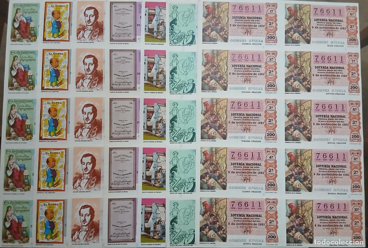 Loter&iacute;a nacional: LOTERIA A&Ntilde;O 1980 A&Ntilde;O COMPLETO 50 BILLETES 500 DECIMOS