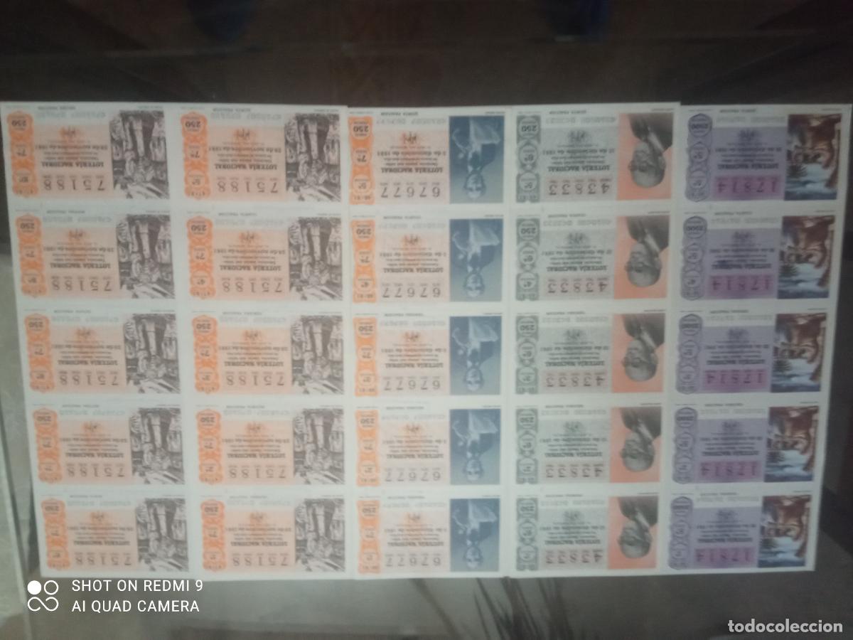 Loter&iacute;a nacional: LOTERIA A&Ntilde;O 1981 A&Ntilde;O COMPLETO 50 BILLETES 500 DECIMOS