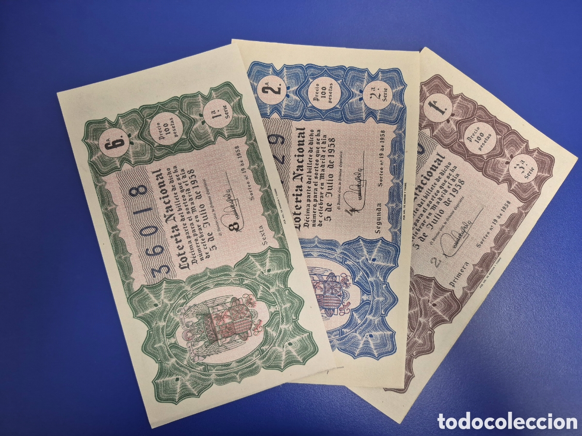 National Spanish Lottery: LOTERIA NACIONAL SORTEO 19 DE 1958