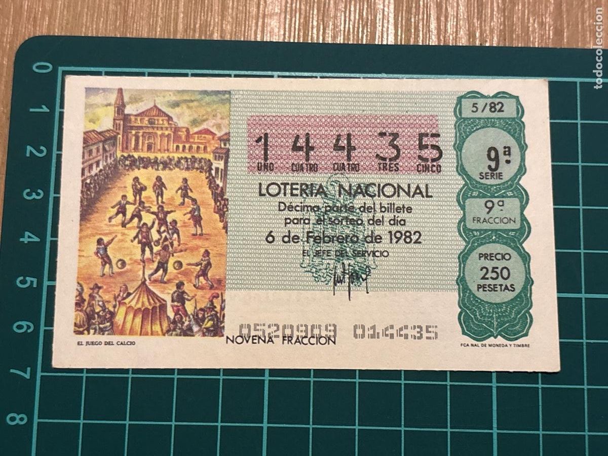 Loter&iacute;a nacional: B2. (7) BILLETE LOTER&Iacute;A ESPA&Ntilde;OL 1982 MUNDIAL 82