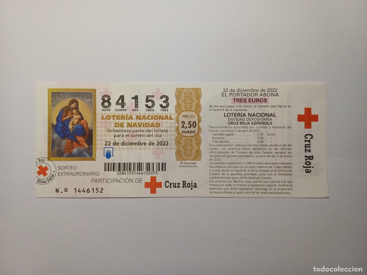 Loter&iacute;a nacional: Participaci&oacute;n de Loter&iacute;a de Navidad 2022 - Cruz Roja Espa&ntilde;ola