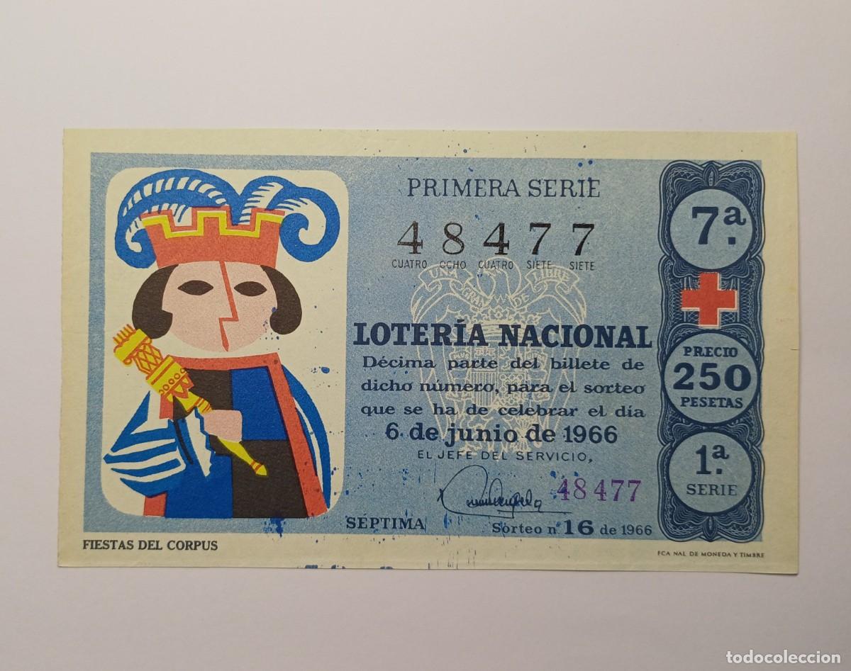 Loter&iacute;a nacional: Sorteo de la Cruz Roja - Loter&iacute;a Nacional 1966